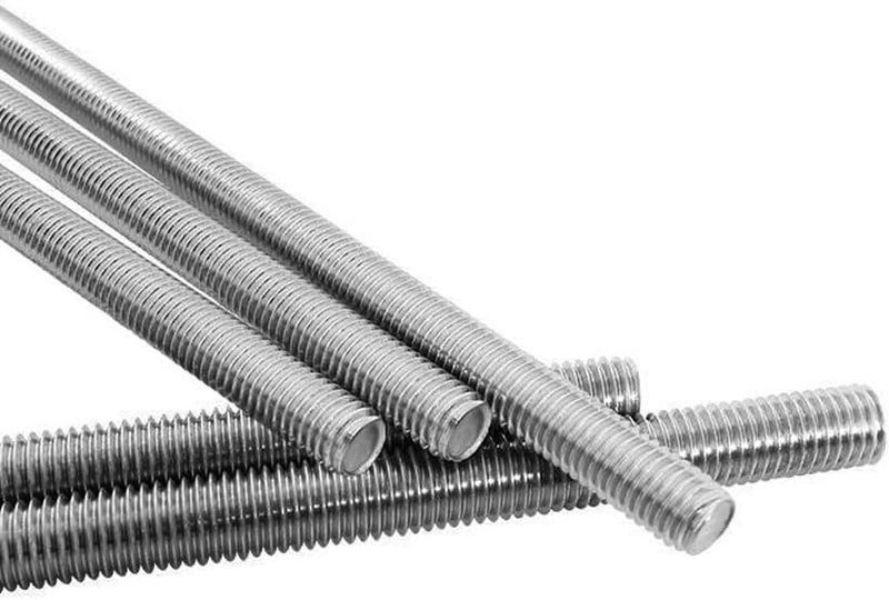 SKYPRO 5Pcs 304 Stainless Steel Threaded Rods, Length 250mm M2.5 Full Threaded Rod, Beaded Garden Stake Rods - Image 1
